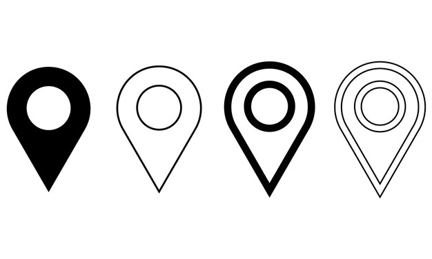 pin icon set featuring a collection of location and destination icons ideal for maps and navigation