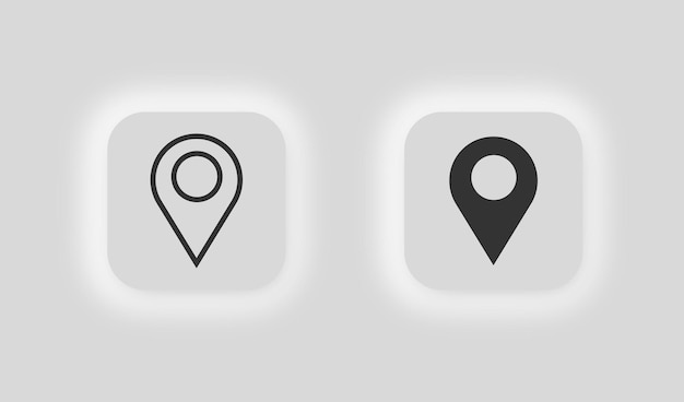 Pin point icon Geolocation symbol Sign gps location vector