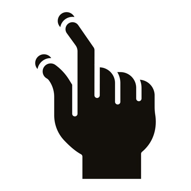Pinch Glyph Solid Black Illustration