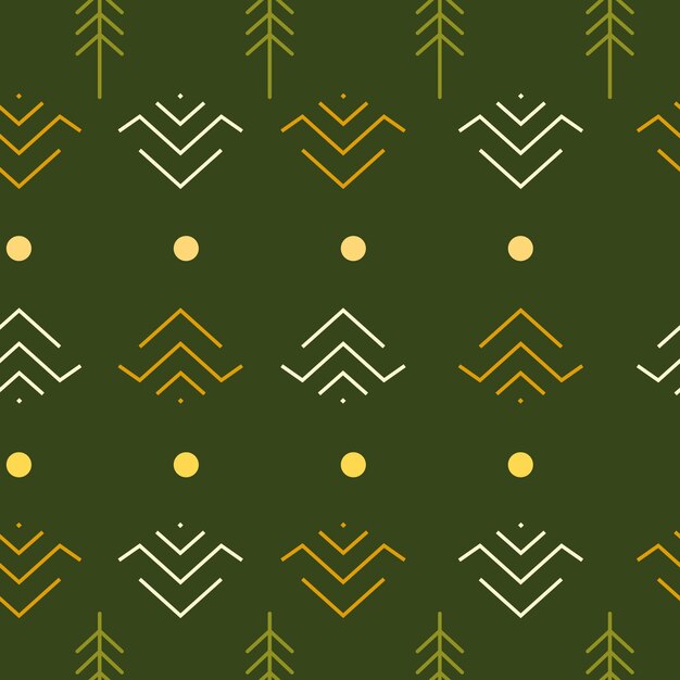 pine trees ornament repeat pattern design scandinavian pattern for wrapping paper