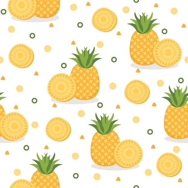 Pineapple fruits pattern background design
