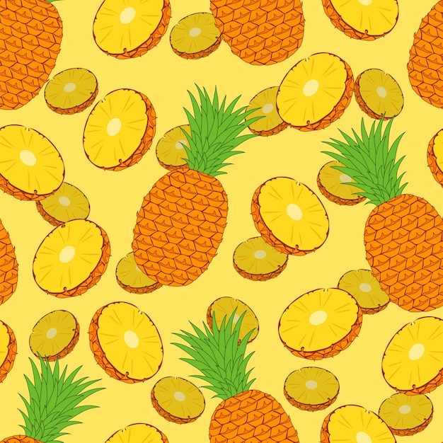Pineapple. Seamless background