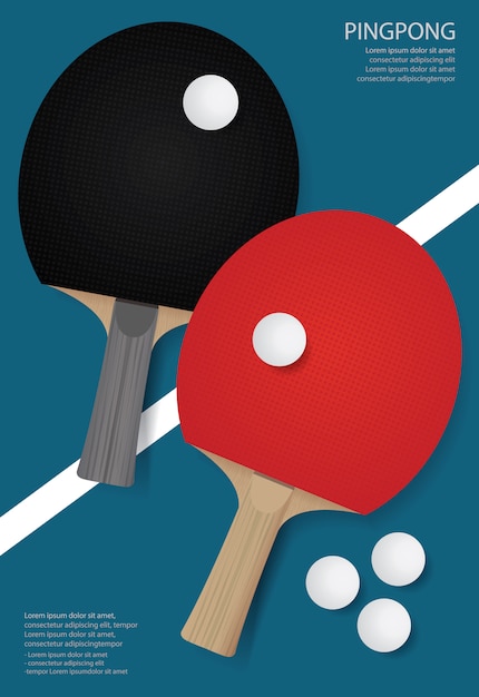ping pong poster template illustration