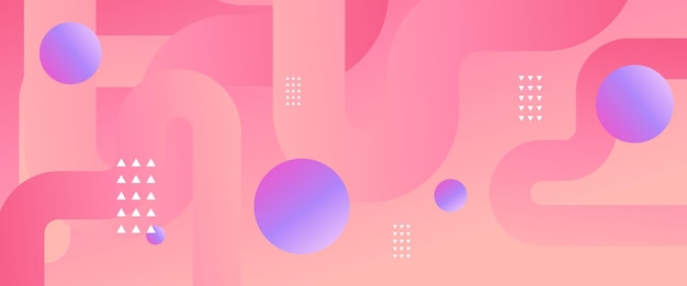 pink and purple violet vector simple gradient abstract banner design with geometric style graphic design element modern style concept for background banner flyer card wallpaper cover brochure