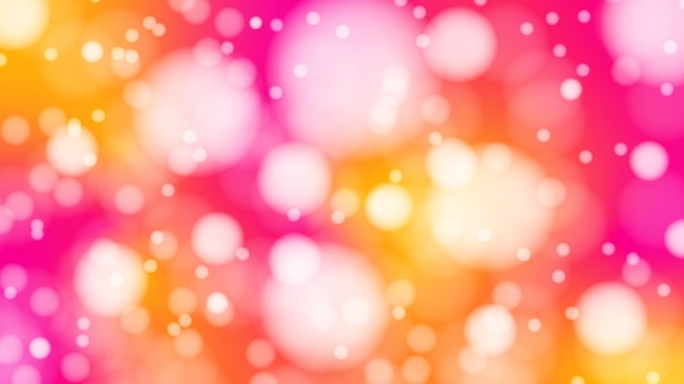 Pink and yellow bokeh background with sparkly particles