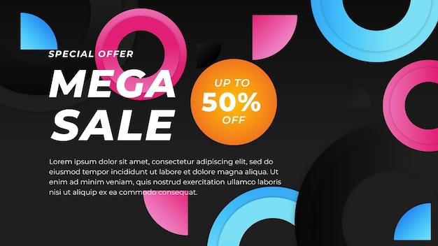 Pink blue and black vector abstract simple minimalist gradient geometric shapes sale background For cover design book design poster cd cover flyer website backgrounds or advertising