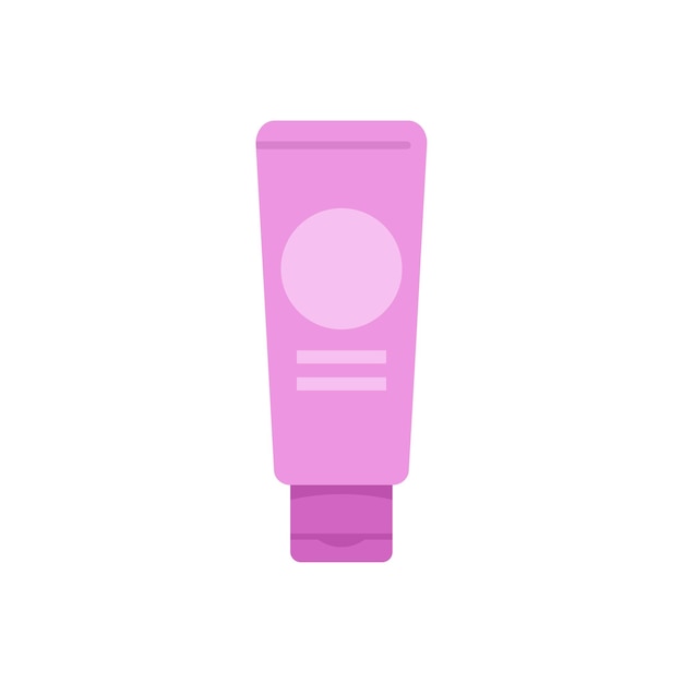 Pink cosmetic tube with blank label for beauty products