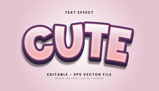 Pink Cute style text effect