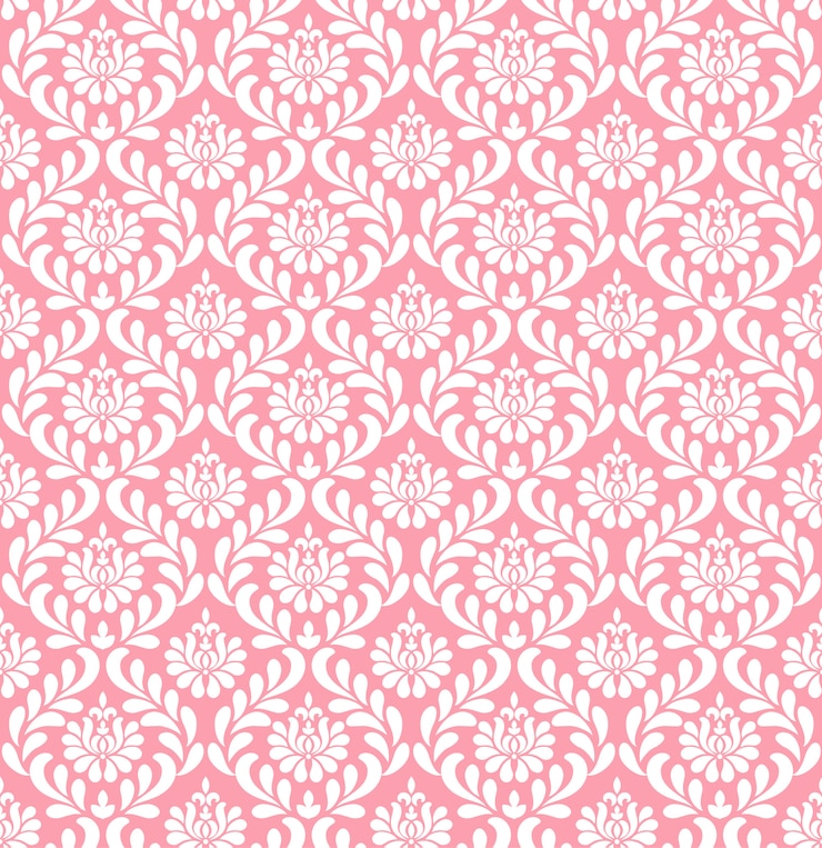 Vektör pink damask wallpaper