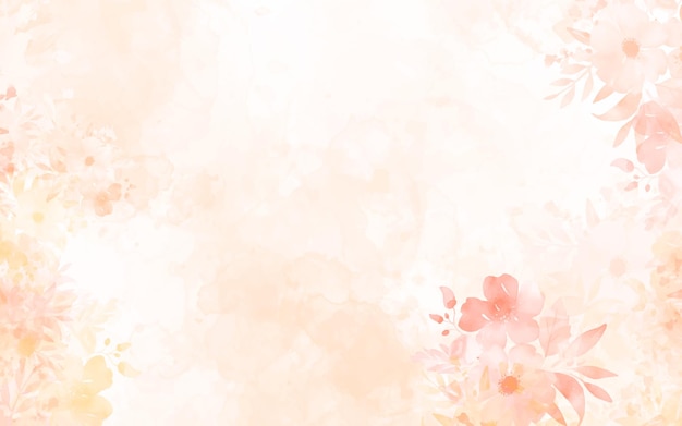 Pink flower background with a watercolor effect