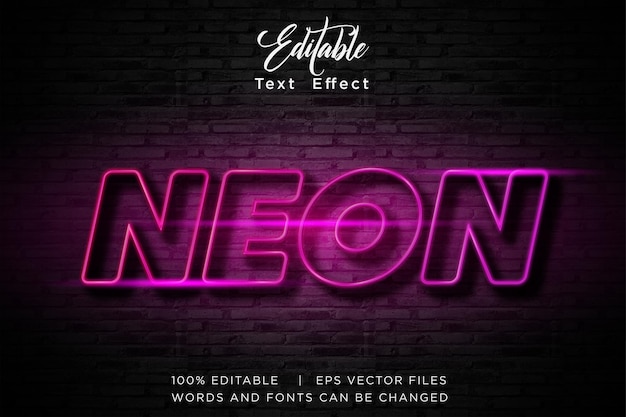 PINK NEON TEXT EFFECT