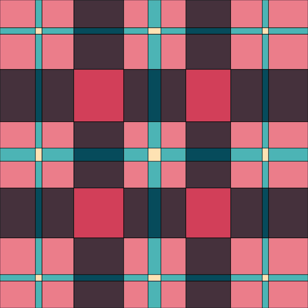 Pink plaid vector illustration check print