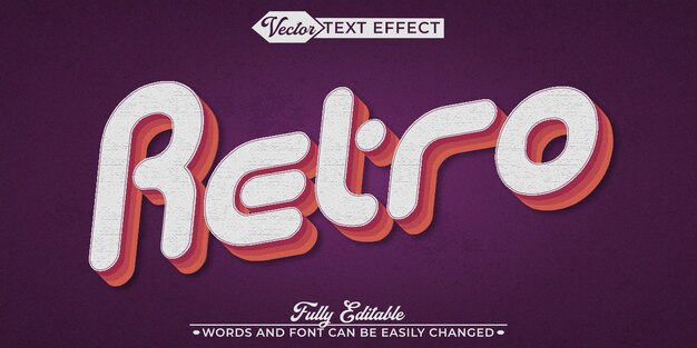 pink retro vector fully editable smart object text effect
