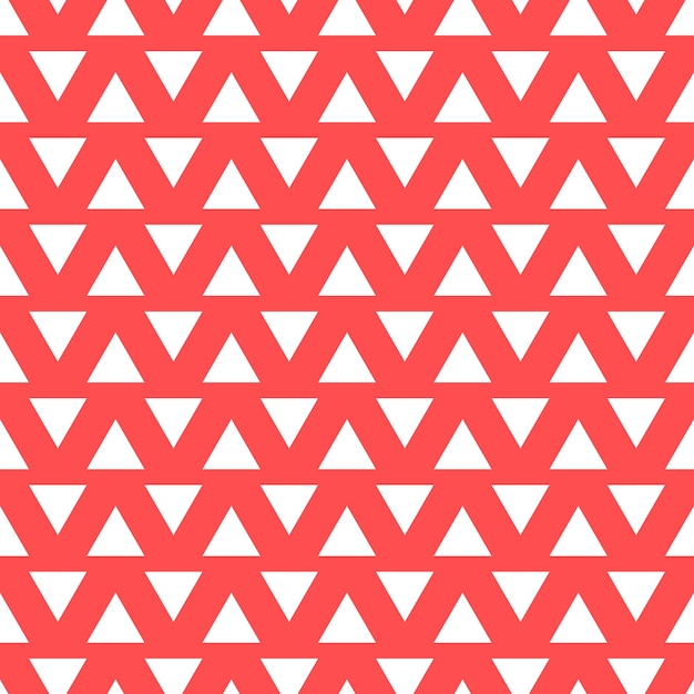 Pink seamless pattern with white triangles