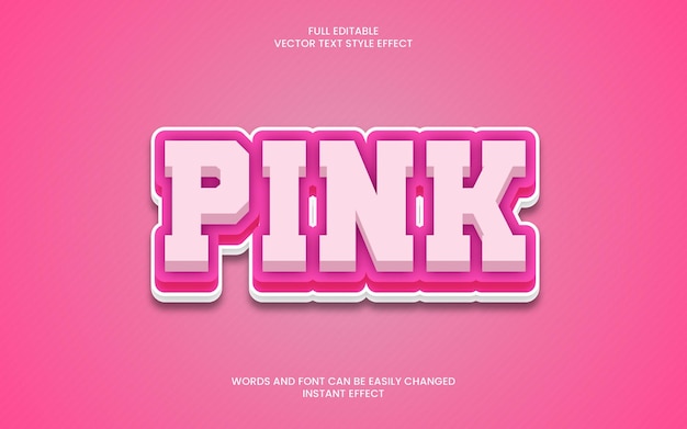Pink text effect with a pink background
