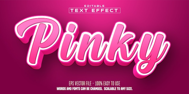 Pinky text, redigerbar texteffekt i tecknad stil