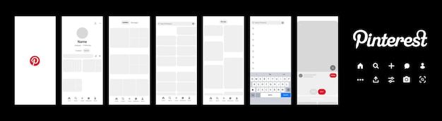 Pinterest mockups Pinterest Social network interface Pinterest mockup social media post Publish art User interface share creative achievements