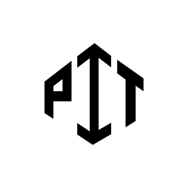 pit letter logo design with polygon shape pit polygon and cube shape logo design pit hexagon vector logo template white and black colors pit monogram business and real estate logo
