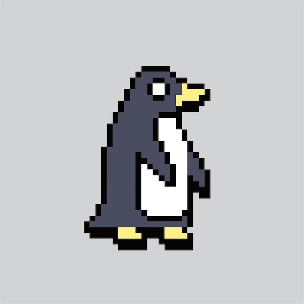 Pixel art illustration penguin Pixelated cute penguin cute penguin pixelated for the pixel game