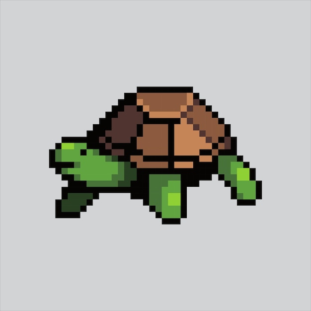Pixel art illustration Turtle Pixelated Turtle Sea turtle coral icon pixelated for the pixel art