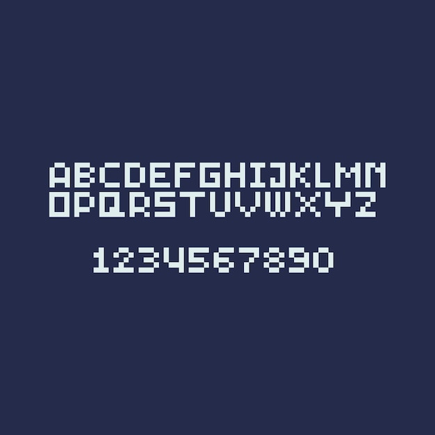 pixel art text for game asset