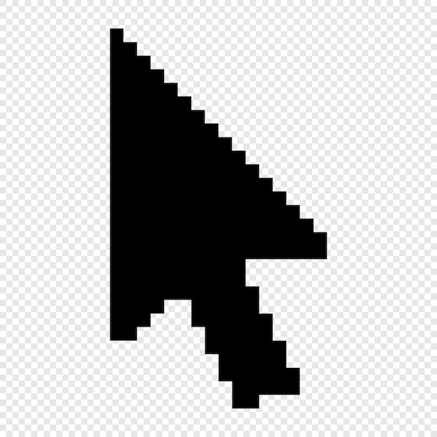 Pixel computer mouse click pointer cursor arrow Mouse cursor arrow Pointer arrow Cursor icon