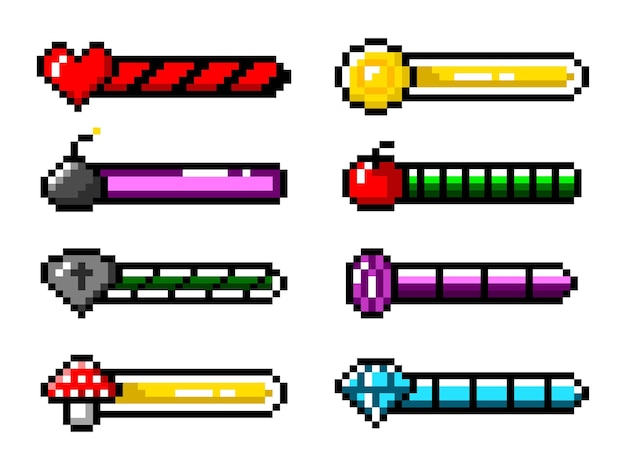 Pixel download energy 8 bit loader process status Pixel art for games in the style of 90x