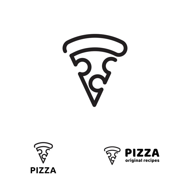 Pizza logo tasarım konsepti