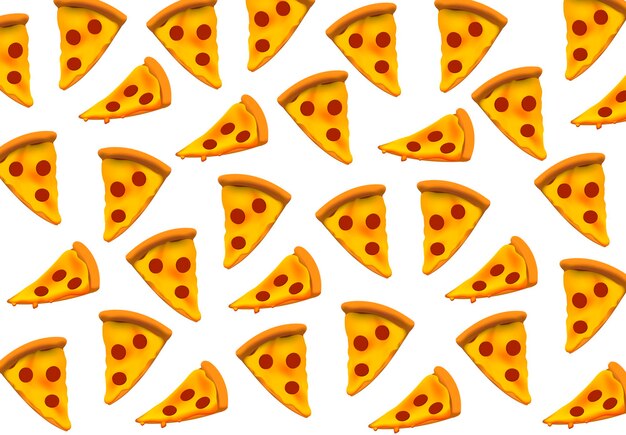 Pizza pattern Pizza slice seamless pattern Vector illustration banner postcard