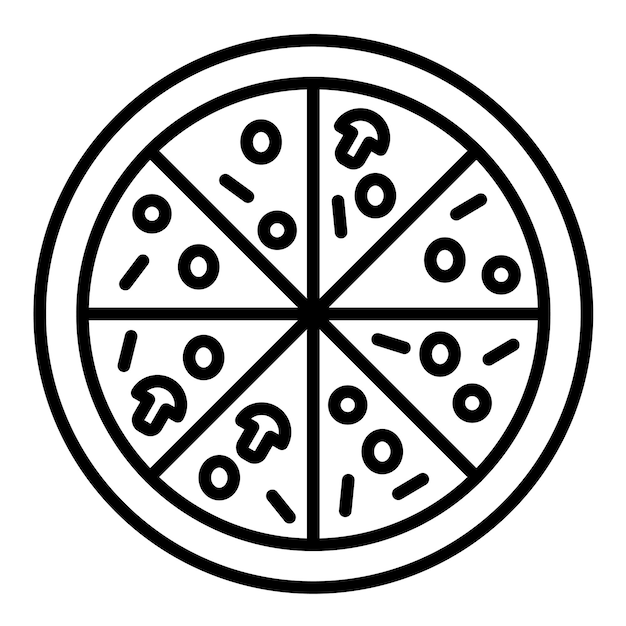 Pizza Vector Illustration Style