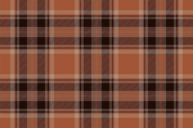 Plaid background check seamless pattern in beige Vector fabric texture for textile print wrapping paper gift card wallpaper flat design