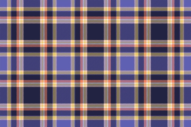 Plaid background check seamless pattern in blue Vector fabric texture for textile print wrapping paper gift card or wallpaper