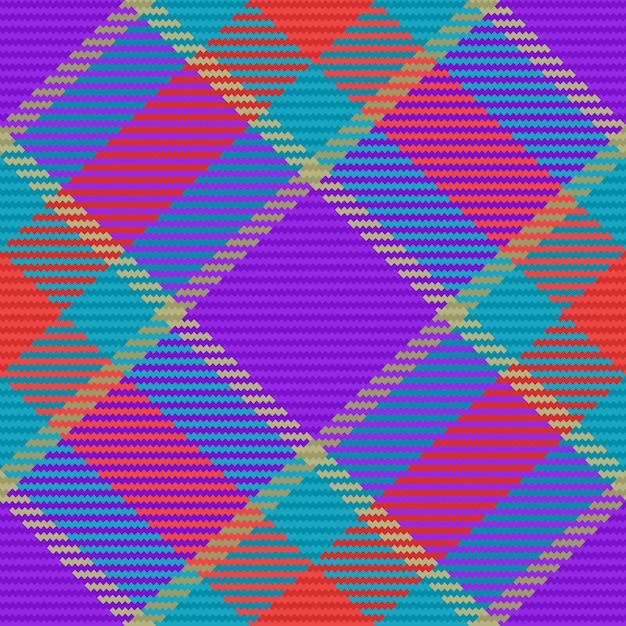 Plaid background pattern Seamless fabric texture Tartan vector textile check
