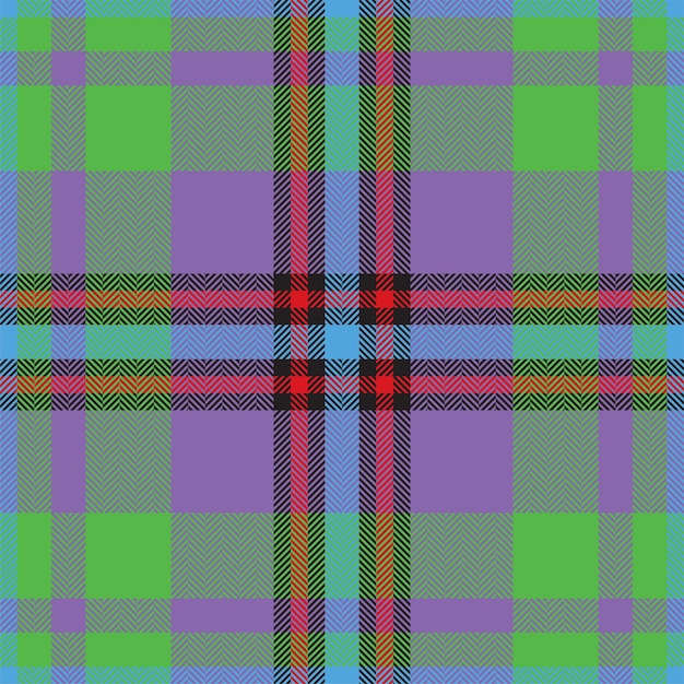 Plaid check pattern Seamless fabric texture Tartan textile print