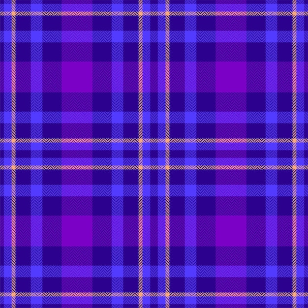 Plaid seamless pattern Check fabric texture Vector textile print design