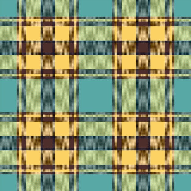 plaid seamless pattern in green check fabric texture vector textile print
