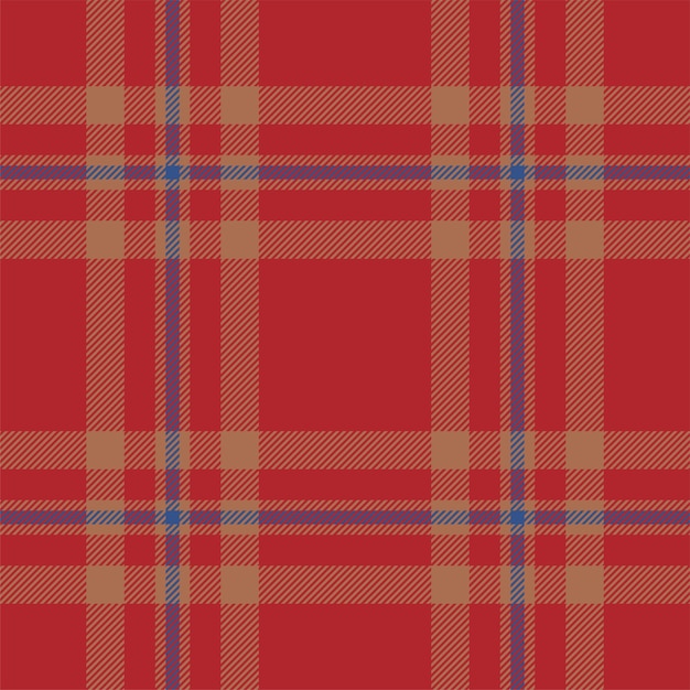 plaid seamless pattern in red check fabric texture vector textile print