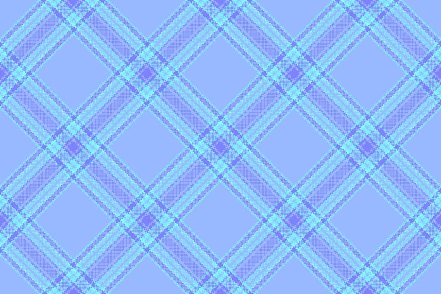Plaid tartan pattern of texture textile vector with a seamless background check fabric in blue and cyan colors