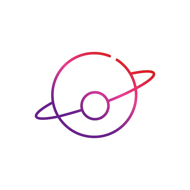 planet icon for graphic and web design