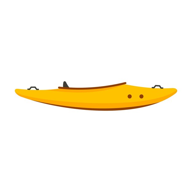 Plastic kayak icon Flat illustration of plastic kayak vector icon for web design