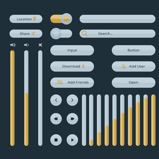 Platt design UI-kitkollektion