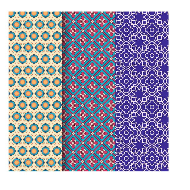 Platt ornamentalisk arabisk mönsterkollektion