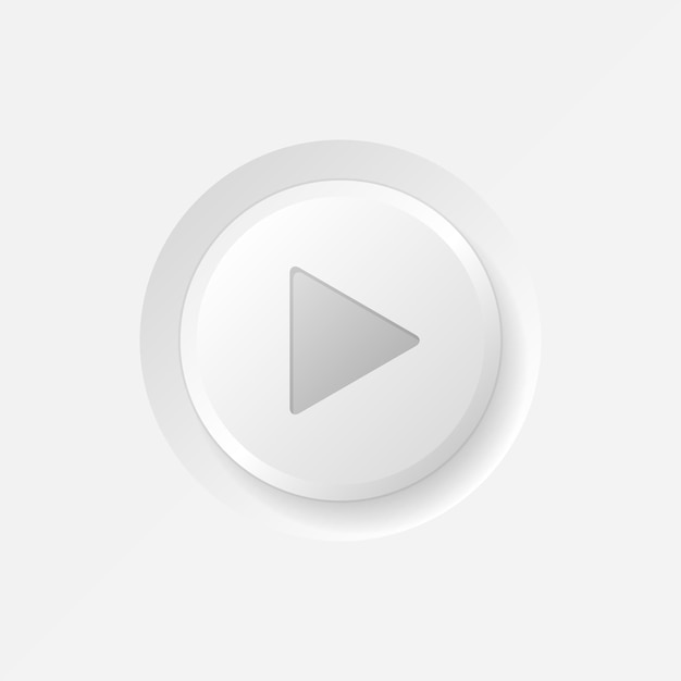 Play button icon in flat style Media player vector illustration on isolated background Video sign business concept