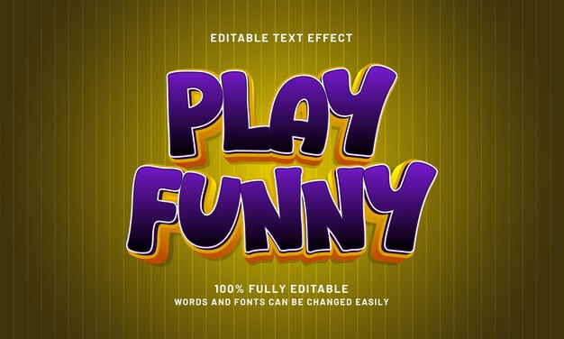 play funny editable text effect with a gaming and play text style