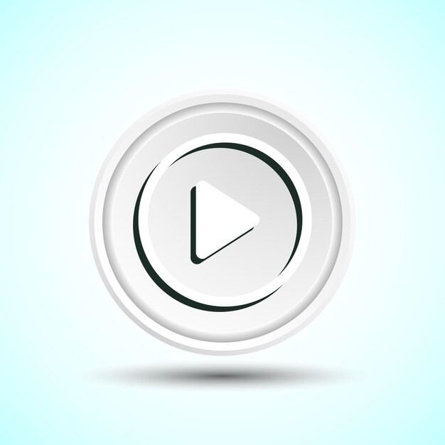 Play Icon Button Design Illustration Audio or Video Play Media Symbol