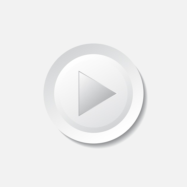 Play icon vector Play video illustration in flat style
