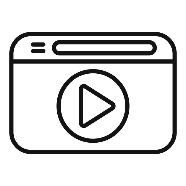 Play online commerce icon outline vector Web site