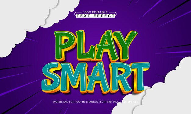play smart editable text effect with a game and play text style
