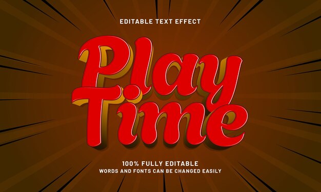 play time editable text effects with a kids and play theme