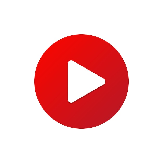 Player icon. Red Vector illustration